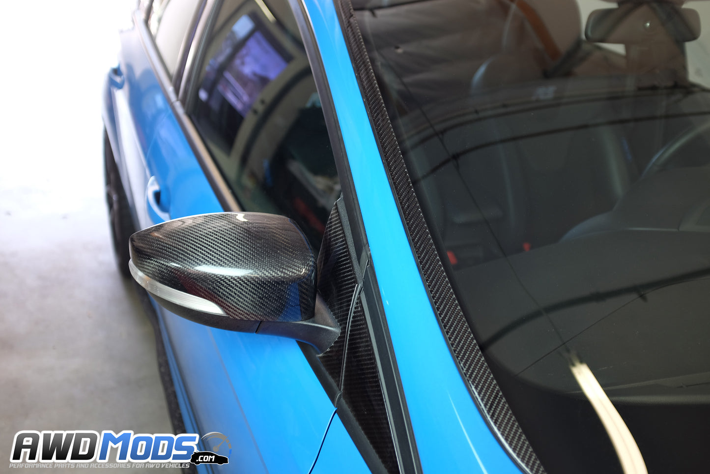 Tufskinz Peel & Stick Carbon Fiber Windshield Trim Accent Kit for the Ford Focus RS / ST (Set of 2)