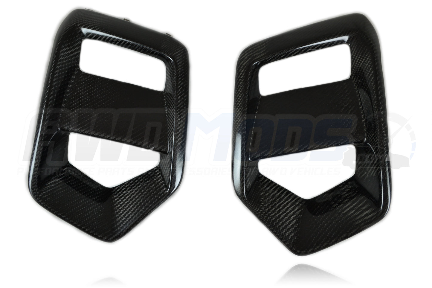 Cal Pony Cars Carbon Fiber Fog Light Bezel Replacement Panels for the Ford Focus RS (Set of 2)