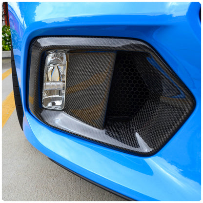 Cal Pony Cars Carbon Fiber Fog Light Bezel Replacement Panels for the Ford Focus RS (Set of 2)