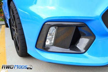 Cal Pony Cars Carbon Fiber Fog Light Bezel Replacement Panels for the Ford Focus RS (Set of 2)