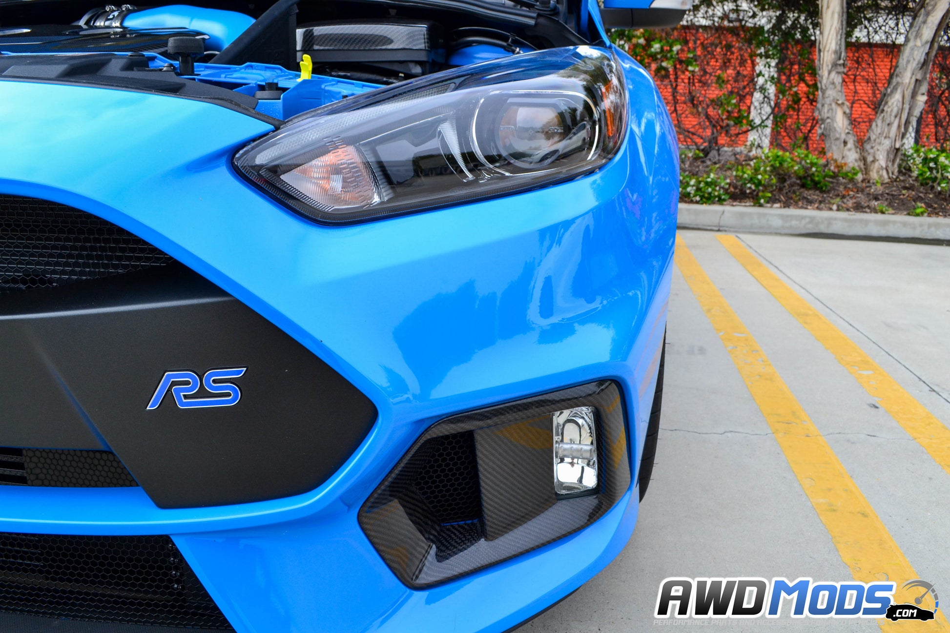 Cal Pony Cars Carbon Fiber Fog Light Bezel Replacement Panels for the Ford Focus RS (Set of 2)