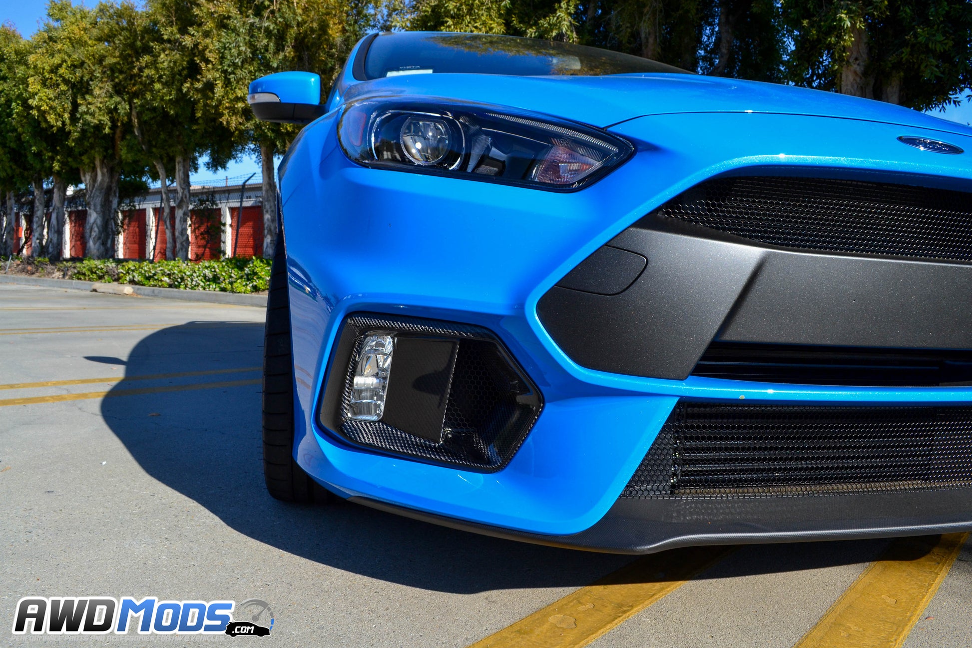 Cal Pony Cars Carbon Fiber Fog Light Bezel Replacement Panels for the Ford Focus RS (Set of 2)