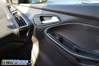 Tufskinz Peel & Stick Carbon Fiber Interior Accent Kit for the Ford Focus RS / ST (10 piece kit)
