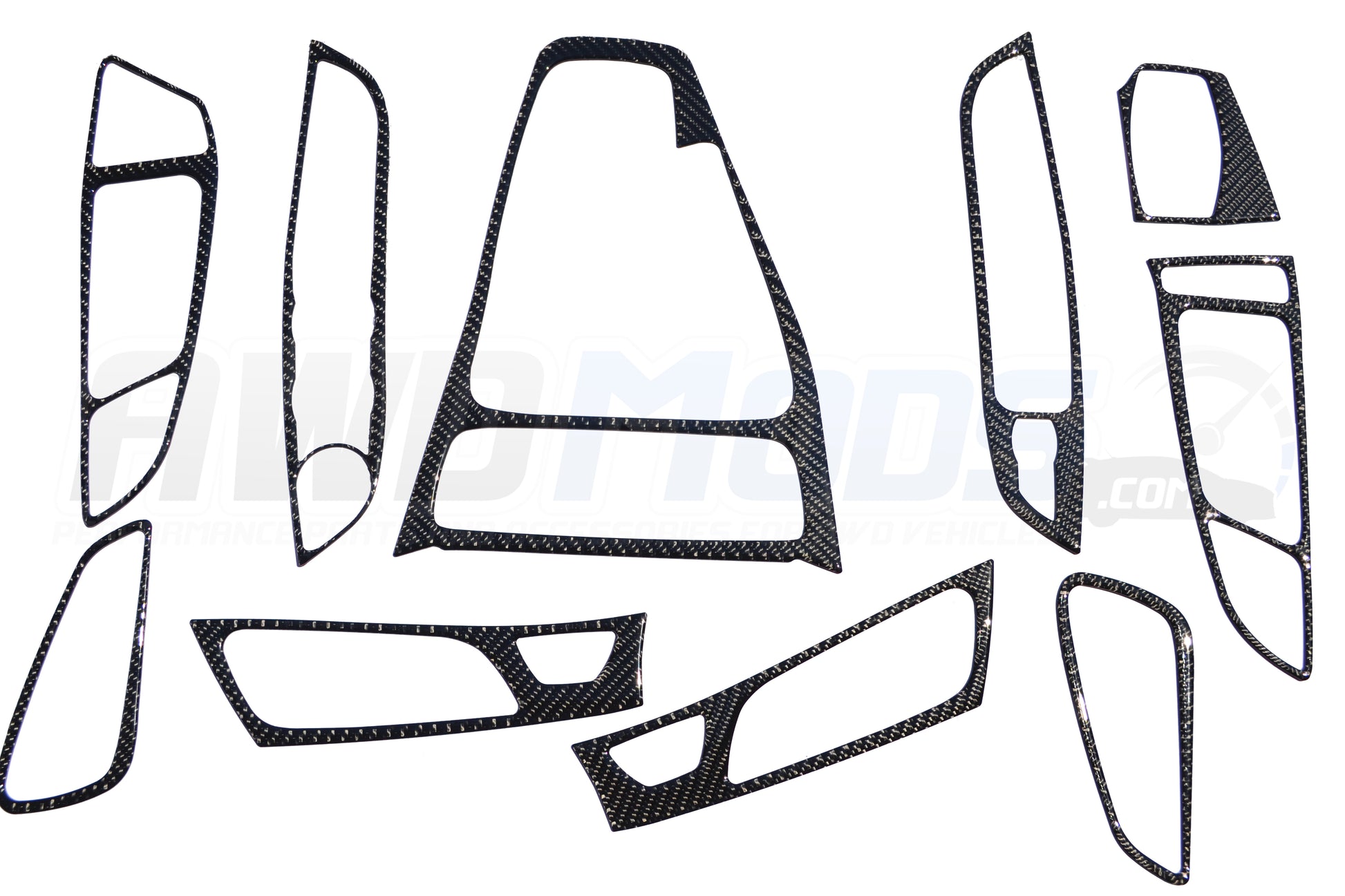 Tufskinz Peel & Stick Carbon Fiber Interior Accent Kit for the Ford Focus RS / ST (10 piece kit)