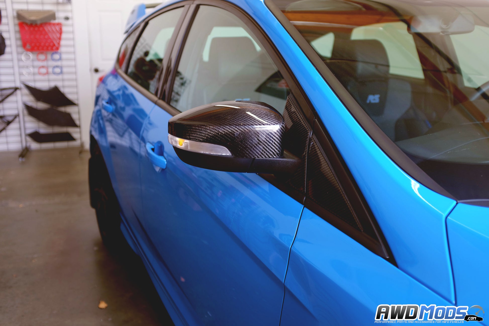 Cal Pony Cars Carbon Fiber Side View Mirror Covers for the Ford Focus RS / ST (Set of 2)