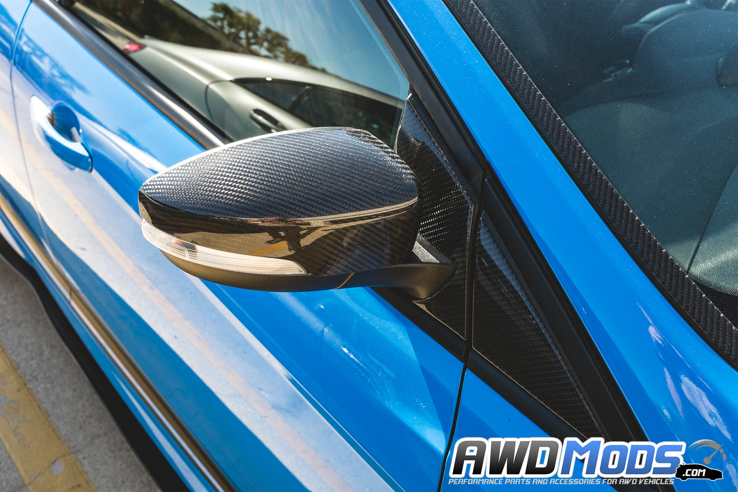 Cal Pony Cars Carbon Fiber Side View Mirror Covers for the Ford Focus RS / ST (Set of 2)