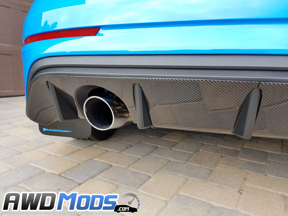 Tufskinz Peel & Stick Carbon Fiber Rear Diffuser Kit for the Ford Focus RS
