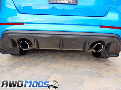 Tufskinz Peel & Stick Carbon Fiber Rear Diffuser Kit for the Ford Focus RS