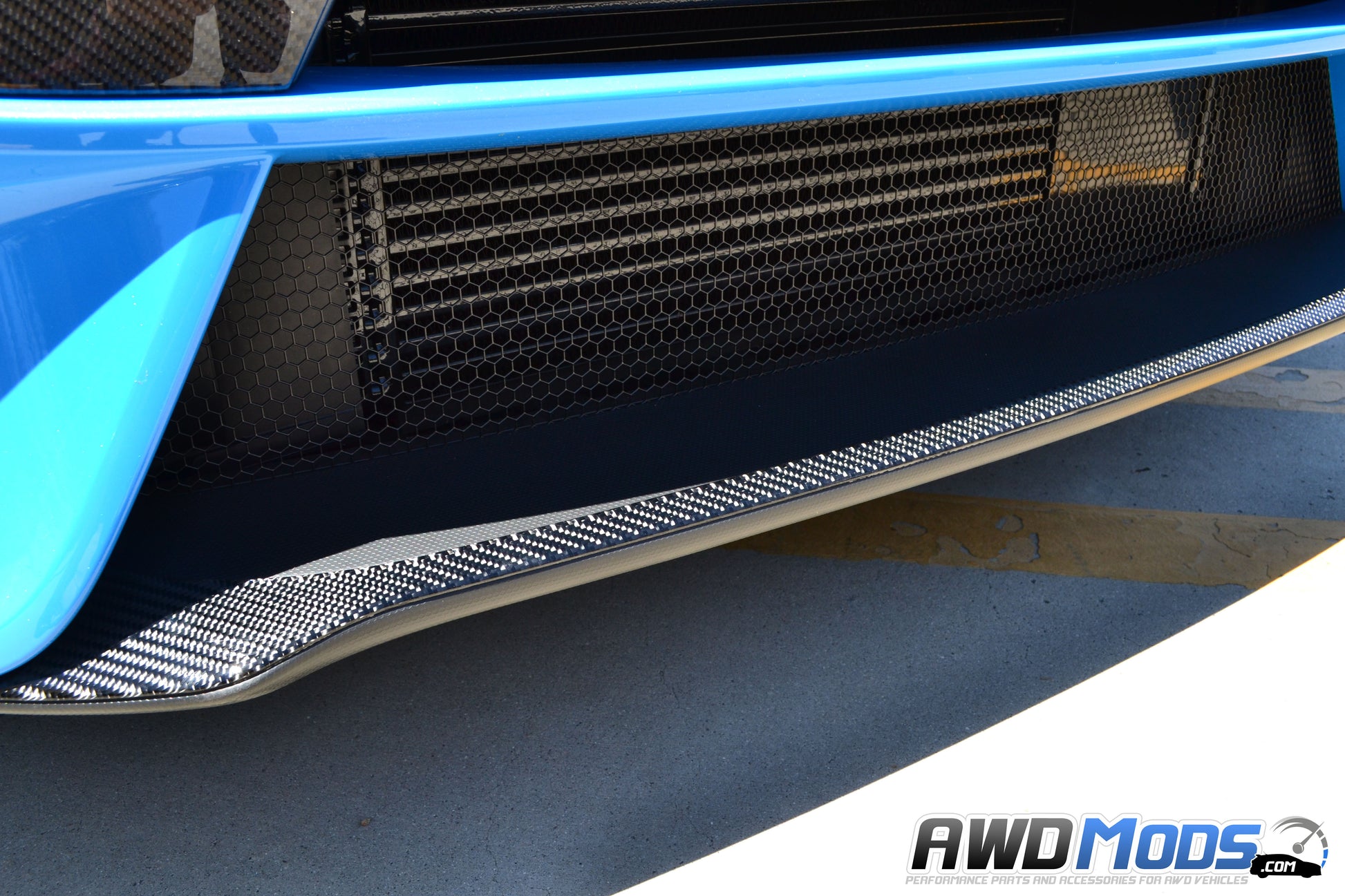 Tufskinz Peel & Stick Carbon Fiber Front Splitter Accent Kit for the Ford Focus RS