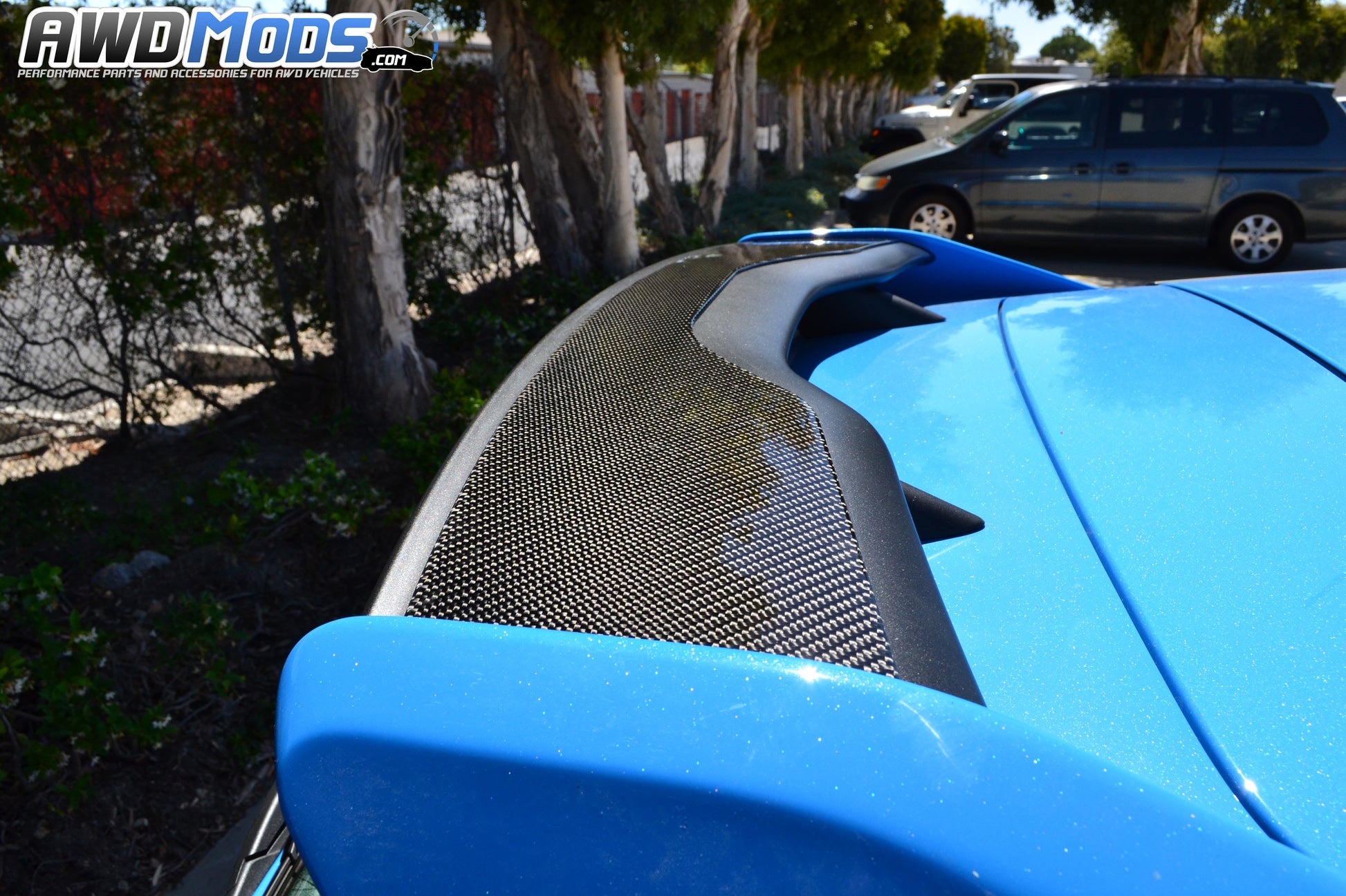 Tufskinz Peel & Stick Carbon Fiber Rear Wing Accent Kit for the Ford Focus RS