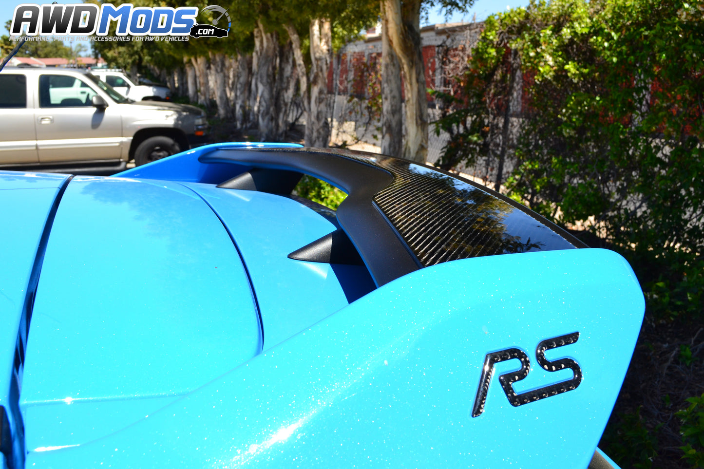 Tufskinz Peel & Stick Carbon Fiber Rear Wing Accent Kit for the Ford Focus RS