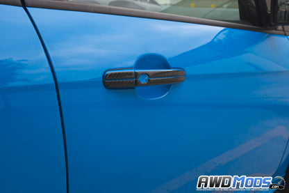 Tufskinz Peel & Stick Carbon Fiber Door Handle Accent Kit for the Ford Focus RS / ST