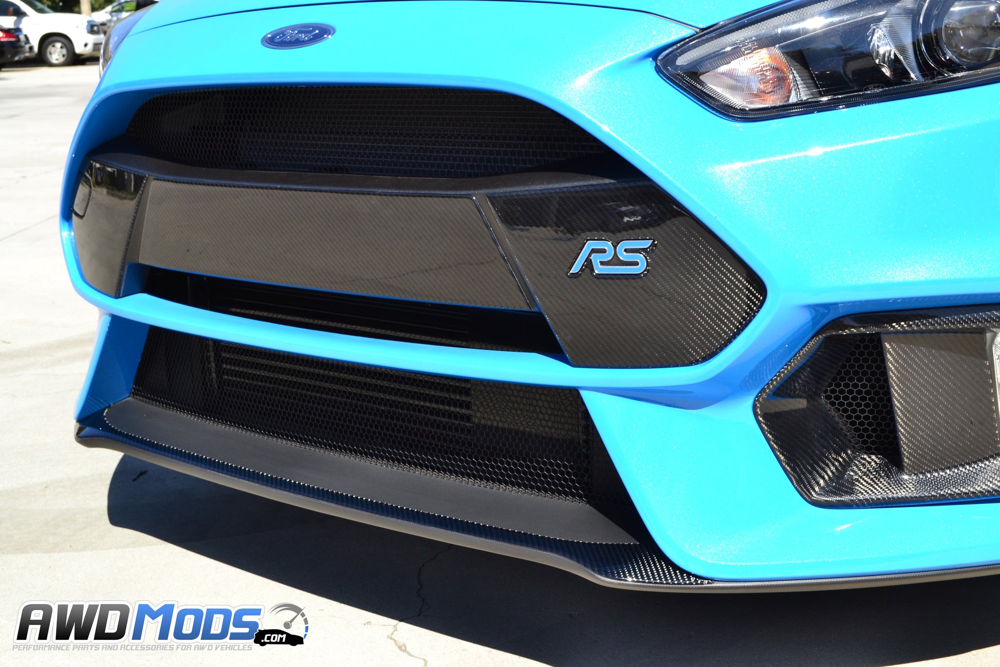 Tufskinz Peel & Stick Carbon Fiber Front Splitter Accent Kit for the Ford Focus RS