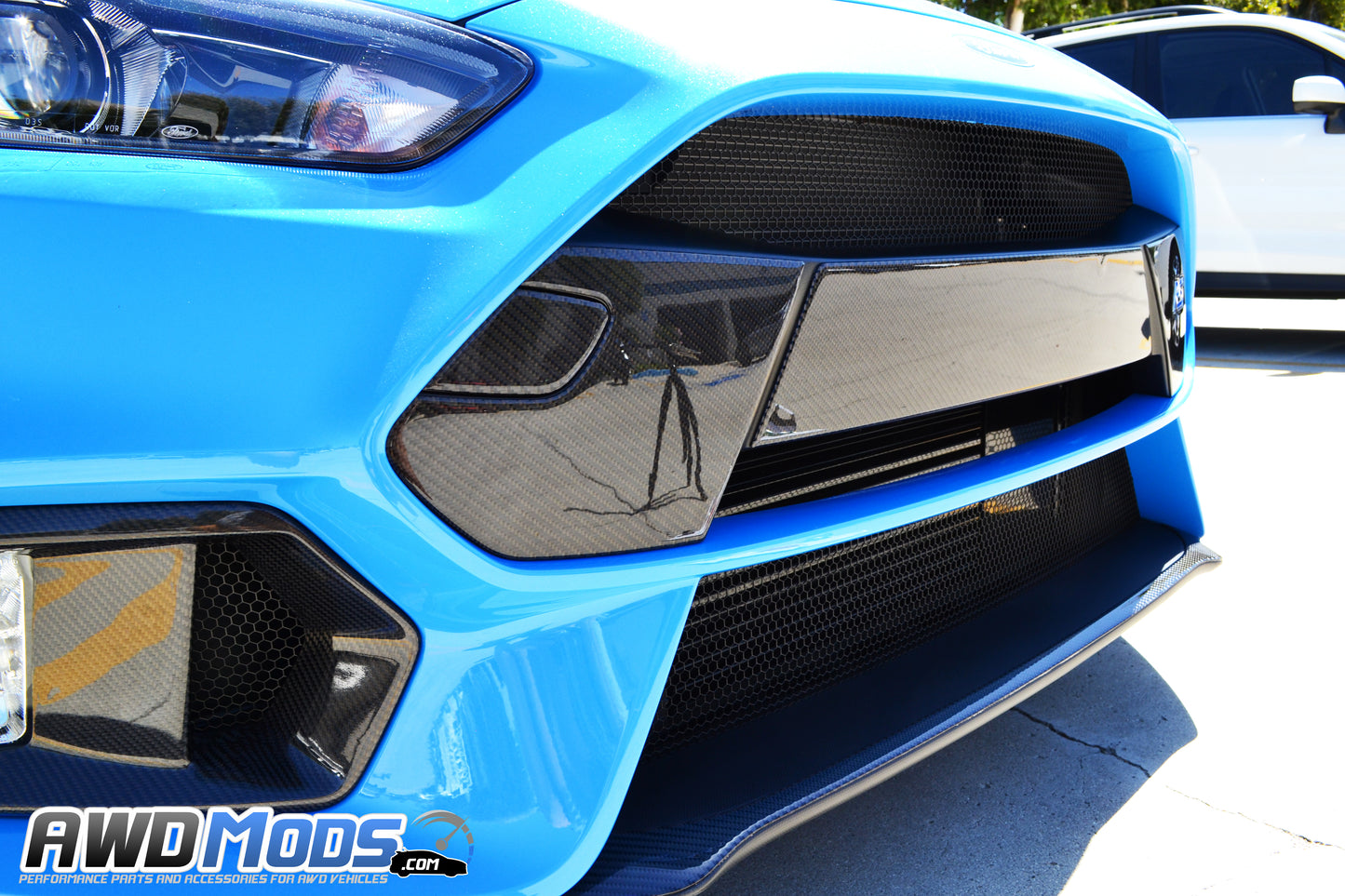 Tufskinz Peel & Stick Carbon Fiber Front Bumper Garnish Kit for the Ford Focus RS