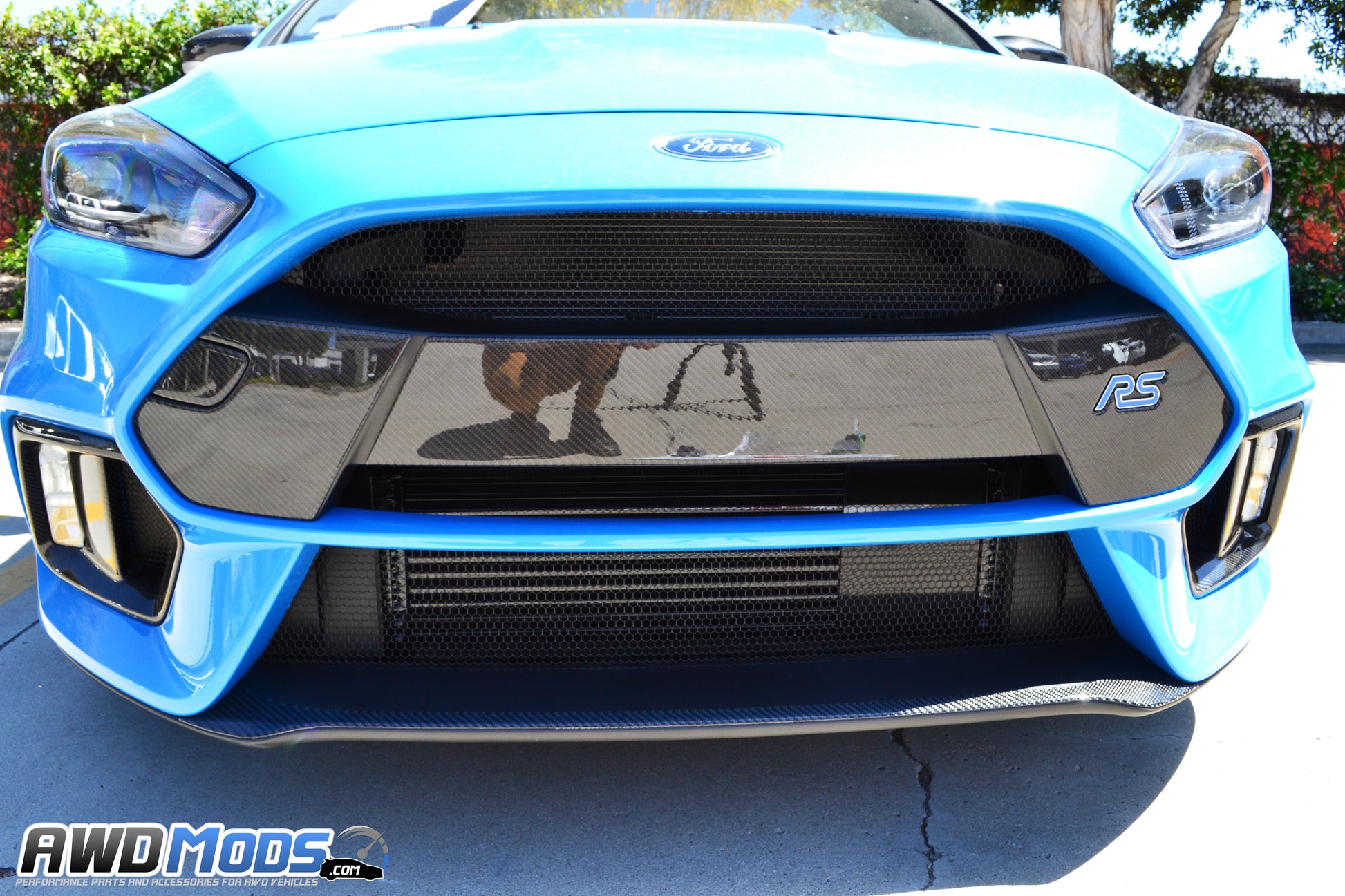 Tufskinz Peel & Stick Carbon Fiber Front Bumper Garnish Kit for the Ford Focus RS