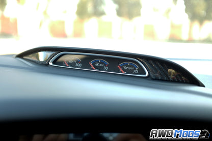 Tufskinz Peel & Stick Carbon Fiber Gauge Cluster Accent Kit for the Ford Focus RS / ST (2 Piece Kit)