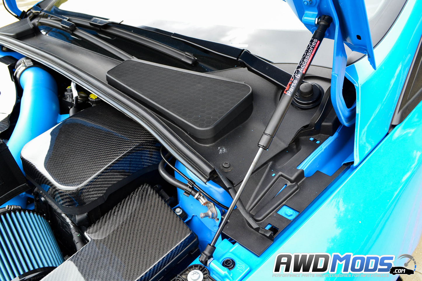 Cal Pony Cars Bolt-On Aluminum Hood Lift Kit for the Ford Focus ST