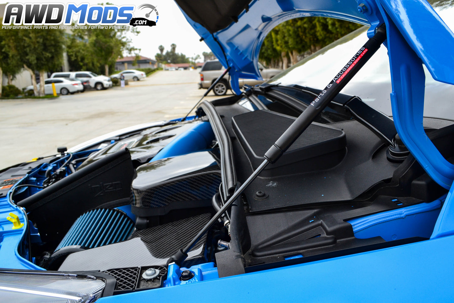 Cal Pony Cars Bolt-On Aluminum Hood Lift Kit for the Ford Focus ST