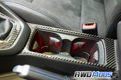 Tufskinz Peel & Stick Carbon Fiber Center Console Accent Kit for the Ford Focus RS / ST