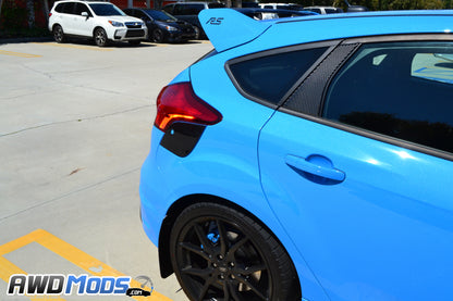 Tufskinz Peel & Stick Carbon Fiber Fuel Door Cover For The Ford Focus RS / ST