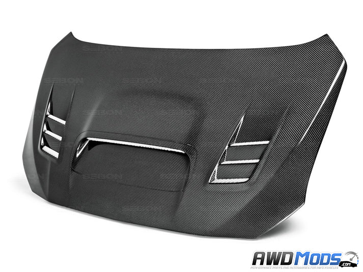 Seibon CW Style Carbon Fiber Hood for the Subaru WRX / STI