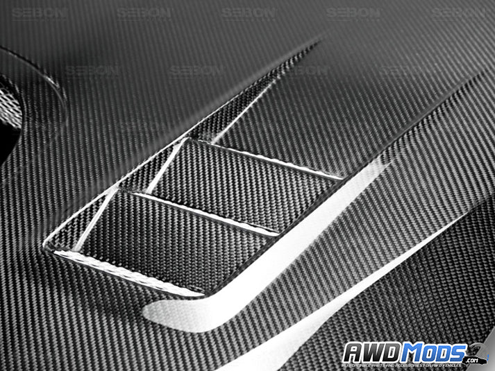 Seibon CW Style Carbon Fiber Hood for the Subaru WRX / STI