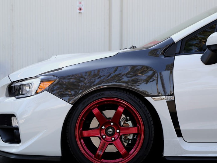 Seibon OEM Style Carbon Fiber Fenders for the Subaru WRX / STI (Pair)