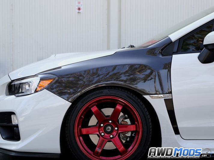 Seibon OEM Style Carbon Fiber Fenders for the Subaru WRX / STI (Pair)