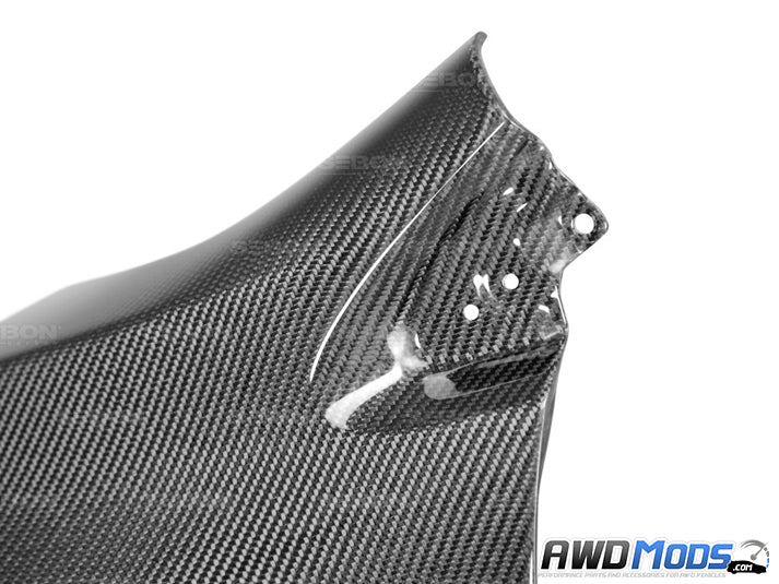 Seibon OEM Style Carbon Fiber Fenders for the Subaru WRX / STI (Pair)