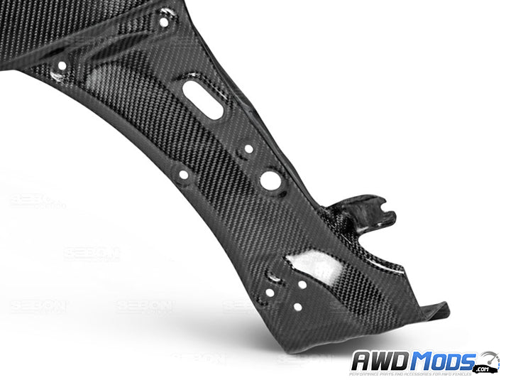 Seibon OEM Style Carbon Fiber Fenders for the Subaru WRX / STI (Pair)