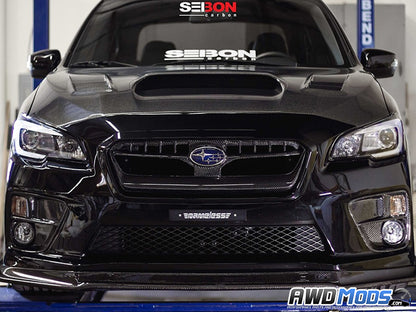 Seibon Carbon Fiber Fog Light Bezels for the Subaru WRX / STI (Set of 2)