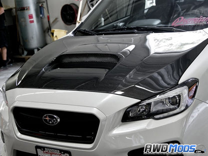 Seibon OEM Style Carbon Fiber Hood for the Subaru WRX STI