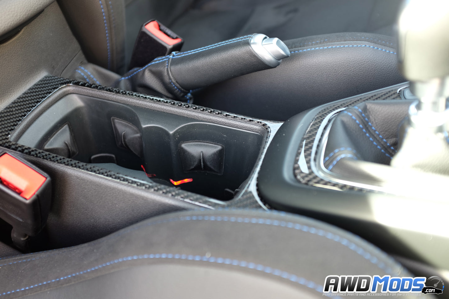 Tufskinz Peel & Stick Carbon Fiber Center Console Accent Kit for the Ford Focus RS / ST