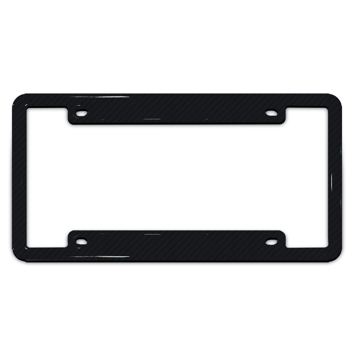 License plate frame in Domed Carbon Fiber finish