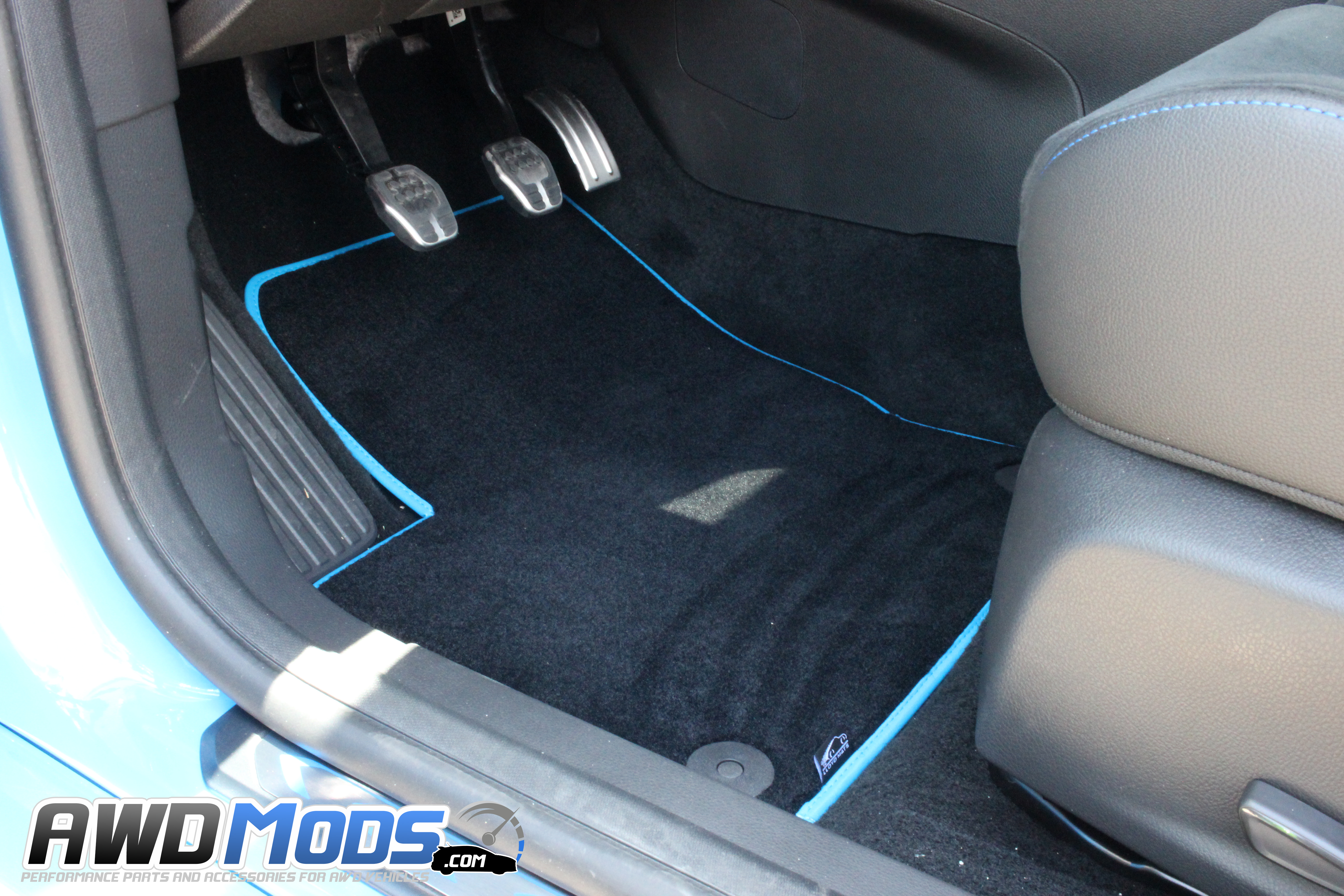 GGBAILEY Grey Loop Driver & Passenger Floor Mats Custom-Fit for Ford Focus RS 2017-2018 