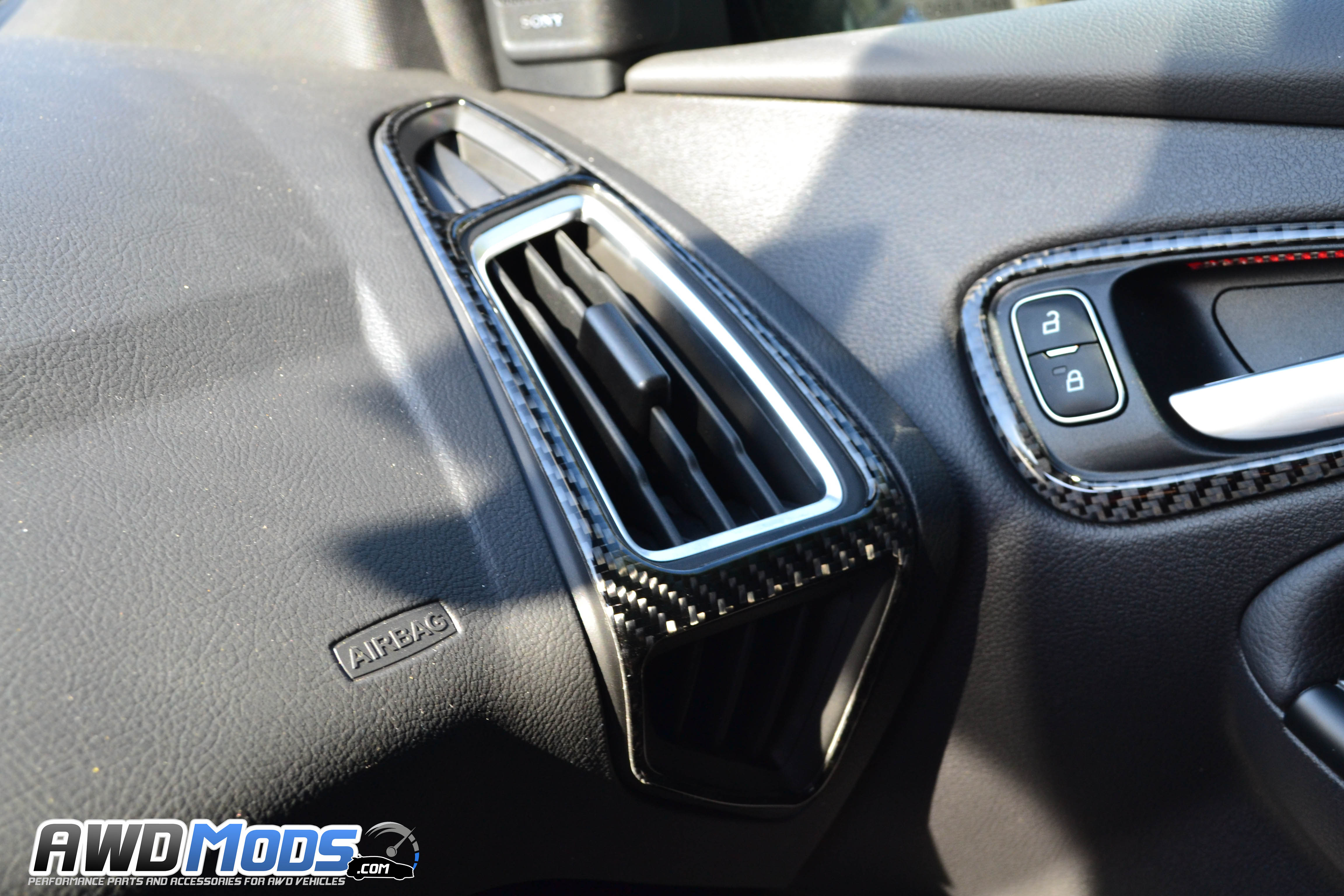 Tufskinz Peel Stick Carbon Fiber Interior Accent Kit For The Ford Focus Rs St 10 Piece Kit